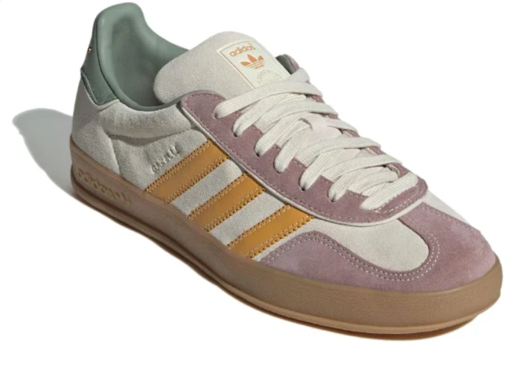 adidas Cream & Mustard Yellow T-Toe Low-Top Lace-Up Sneakers