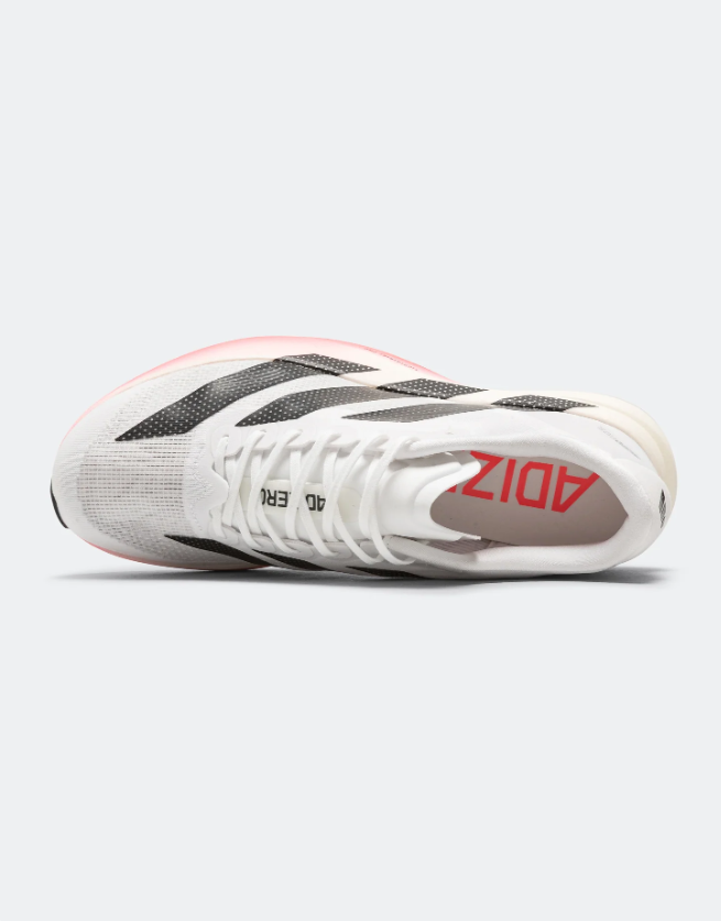 adidas White & Black Gradient Sole Low-Top Lace-Up Sneakers