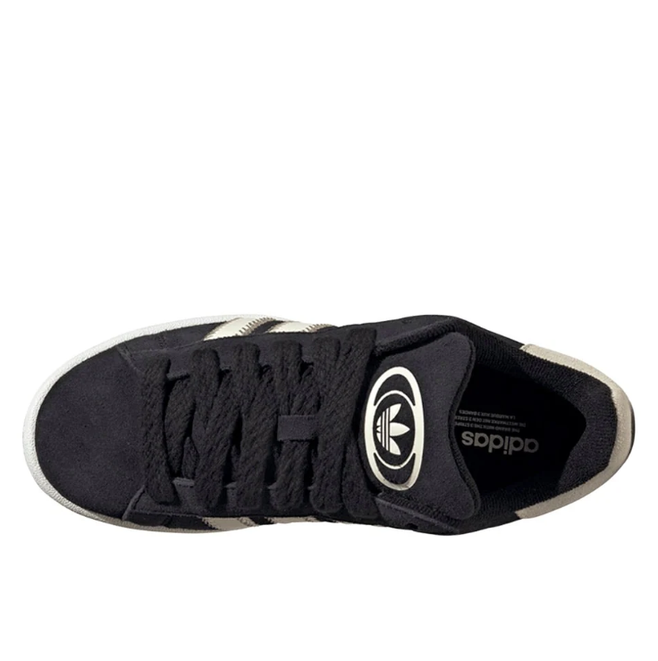 adidas Black & Cream Contrast-Stitch Low-Top Lace-Up Sneakers