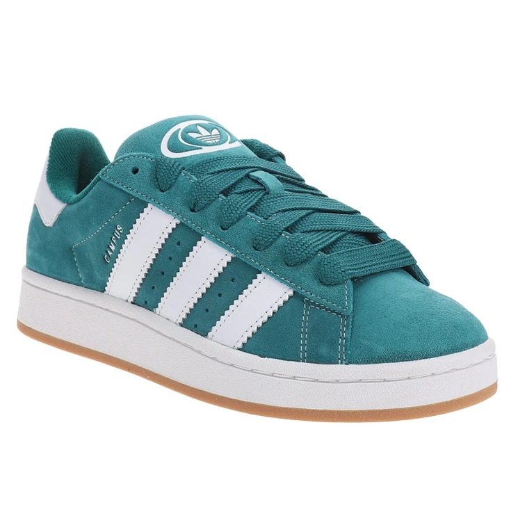 adidas Teal & White Retro Low-Top Lace-Up Sneakers