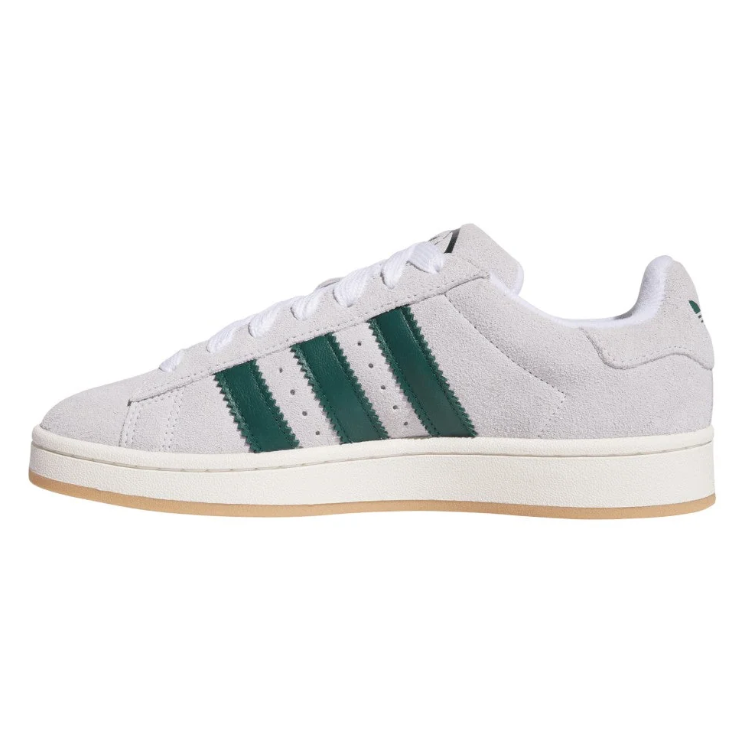 adidas Light Grey & Dark Green Retro Low-Top Lace-Up Sneakers