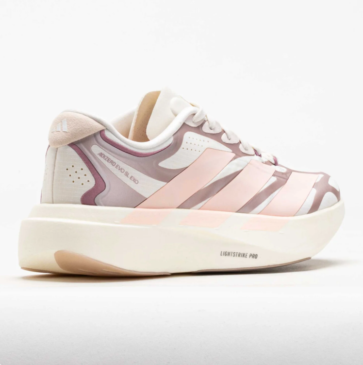 adidas Off-White & Blush Pink Layered Low-Top Lace-Up Sneakers