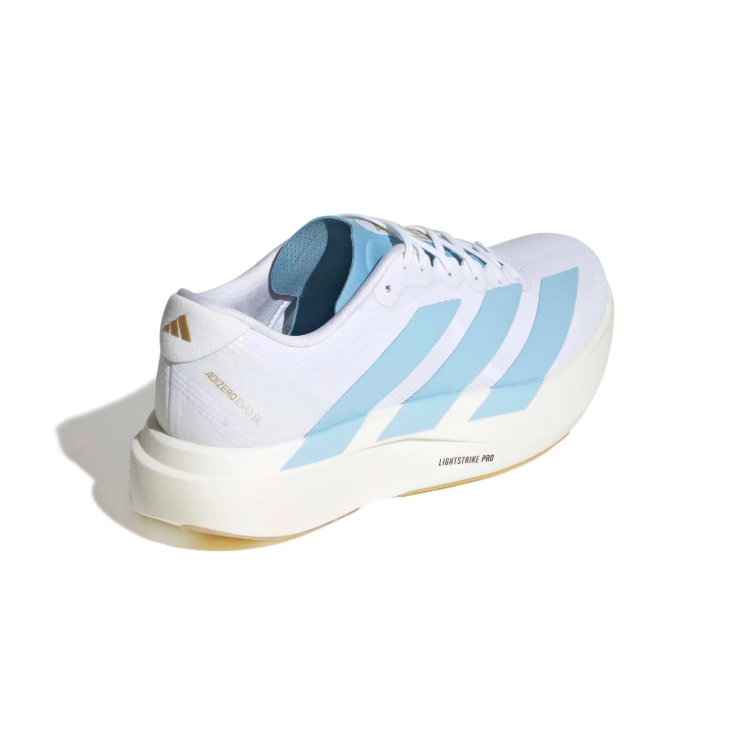 adidas White & Light Blue Mesh Low-Top Lace-Up Sneakers