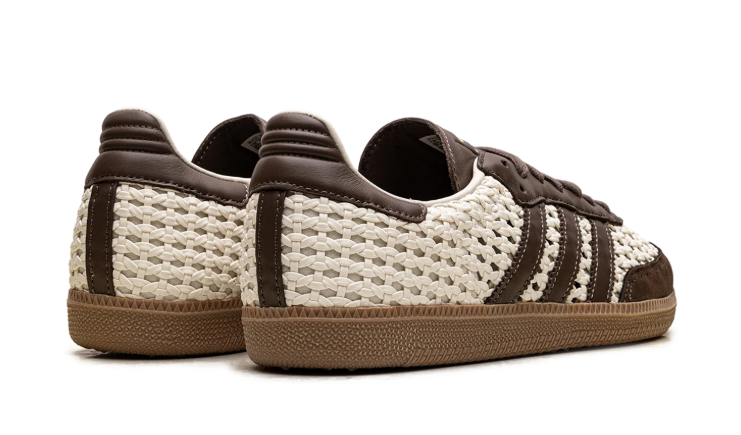 adidas Cream & Dark Brown Open-Weave T-Toe Low-Top Lace-Up Sneakers