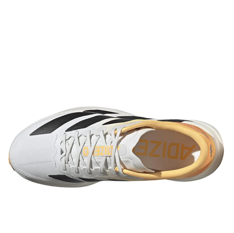 adidas White & Black Orange-Gradient Low-Top Lace-Up Sneakers