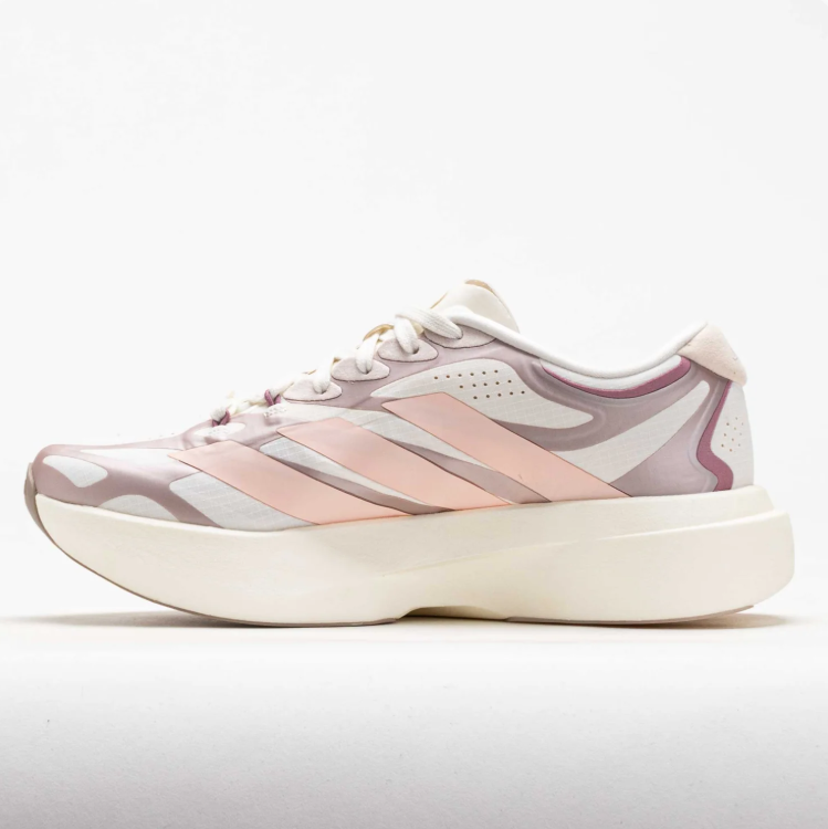 adidas Off-White & Blush Pink Layered Low-Top Lace-Up Sneakers