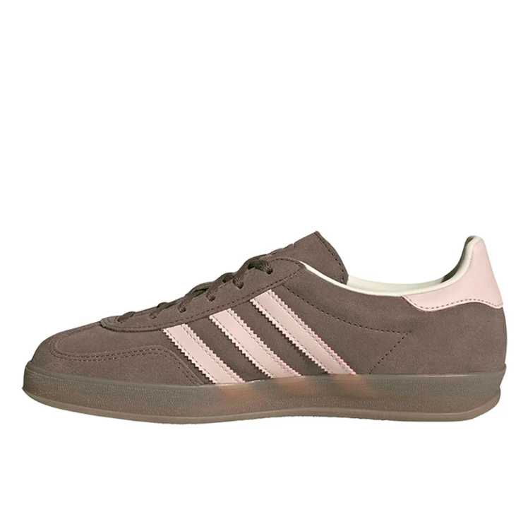 adidas Taupe & Light Pink T-Toe Low-Top Lace-Up Sneakers