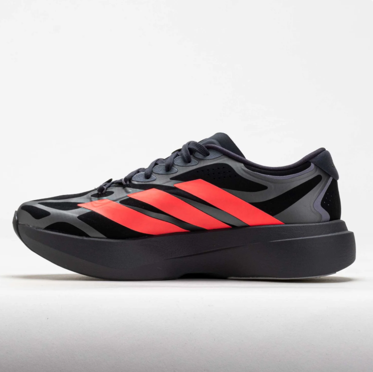 adidas Black & Coral Red Layered Low-Top Lace-Up Sneakers