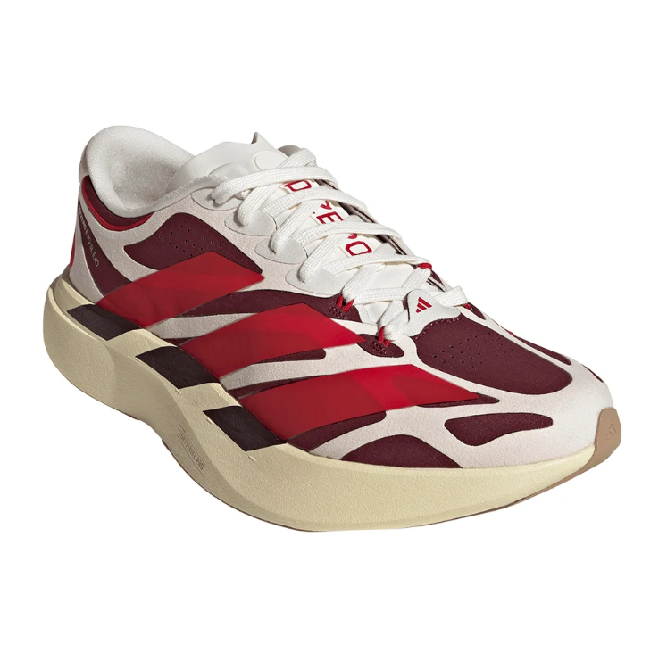 adidas White & Red Layered Low-Top Lace-Up Sneakers