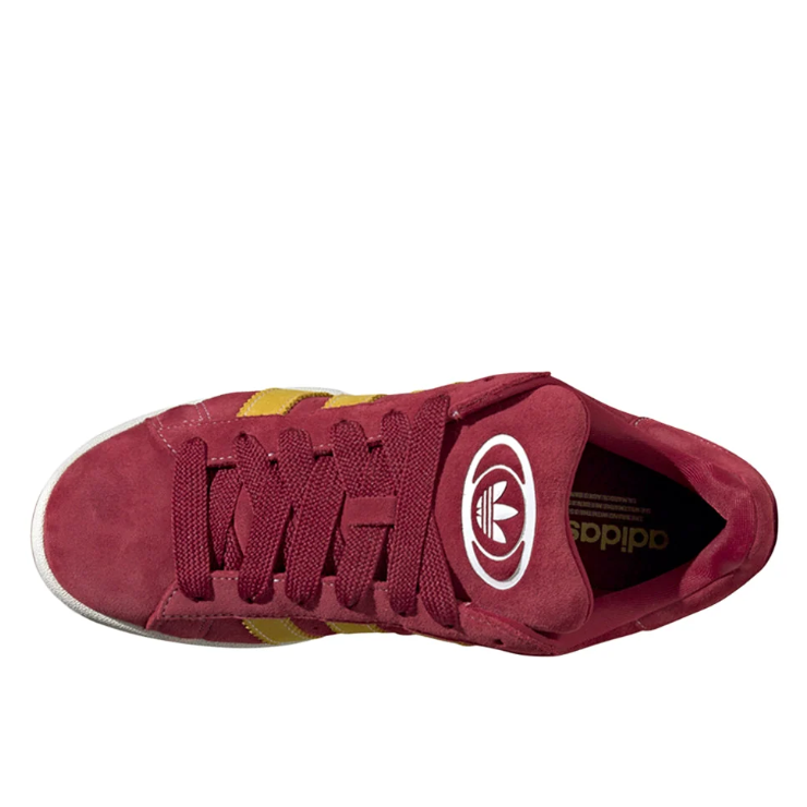 adidas Burgundy & Mustard Yellow Retro Low-Top Lace-Up Sneakers