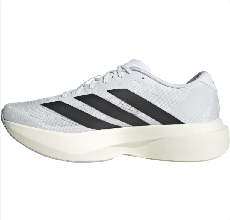 adidas White & Black Mesh Low-Top Lace-Up Sneakers