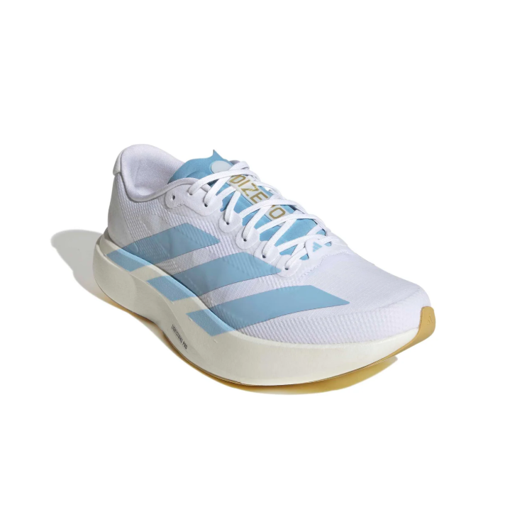 adidas White & Light Blue Mesh Low-Top Lace-Up Sneakers