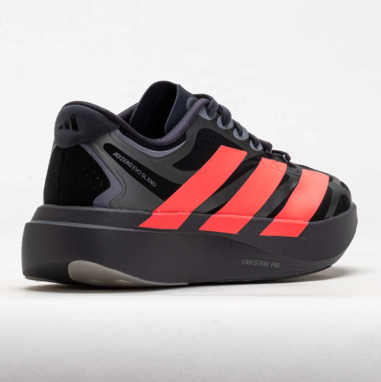 adidas Black & Coral Red Layered Low-Top Lace-Up Sneakers