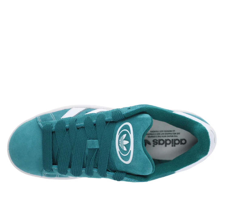 adidas Teal & White Retro Low-Top Lace-Up Sneakers