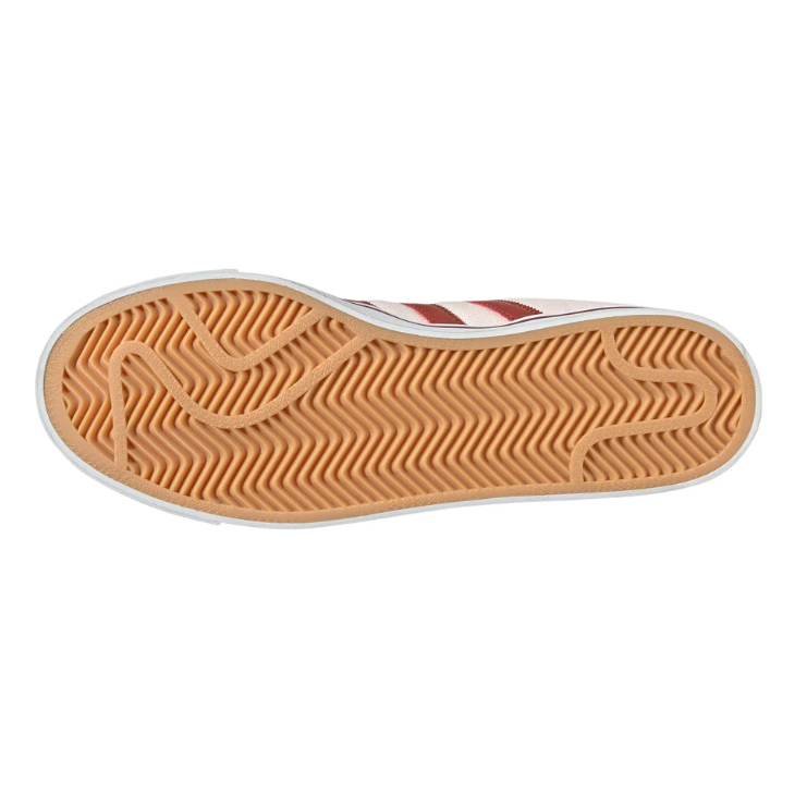 adidas Beige & Brick Red Low-Top Lace-Up Sneakers