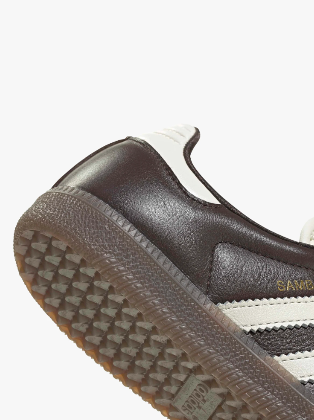 adidas Dark Brown & Cream Woven-Tongue T-Toe Low-Top Lace-Up Sneakers