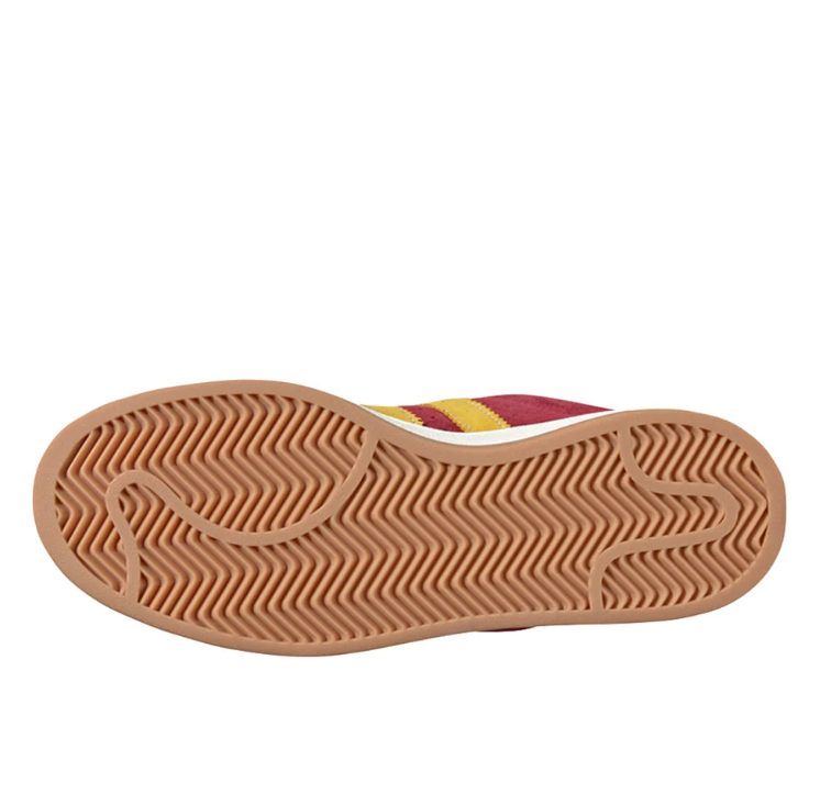 adidas Burgundy & Mustard Yellow Retro Low-Top Lace-Up Sneakers