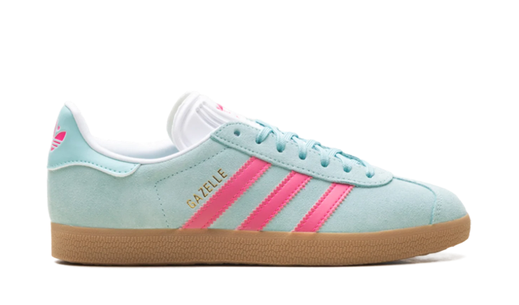 adidas Mint Blue & Pink T-Toe Low-Top Lace-Up Sneakers