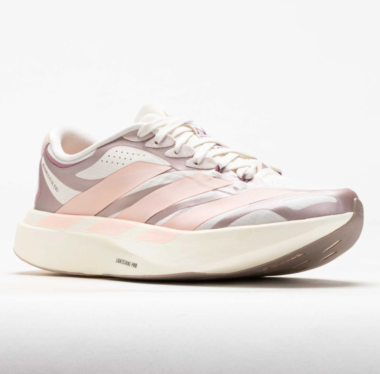 adidas Off-White & Blush Pink Layered Low-Top Lace-Up Sneakers