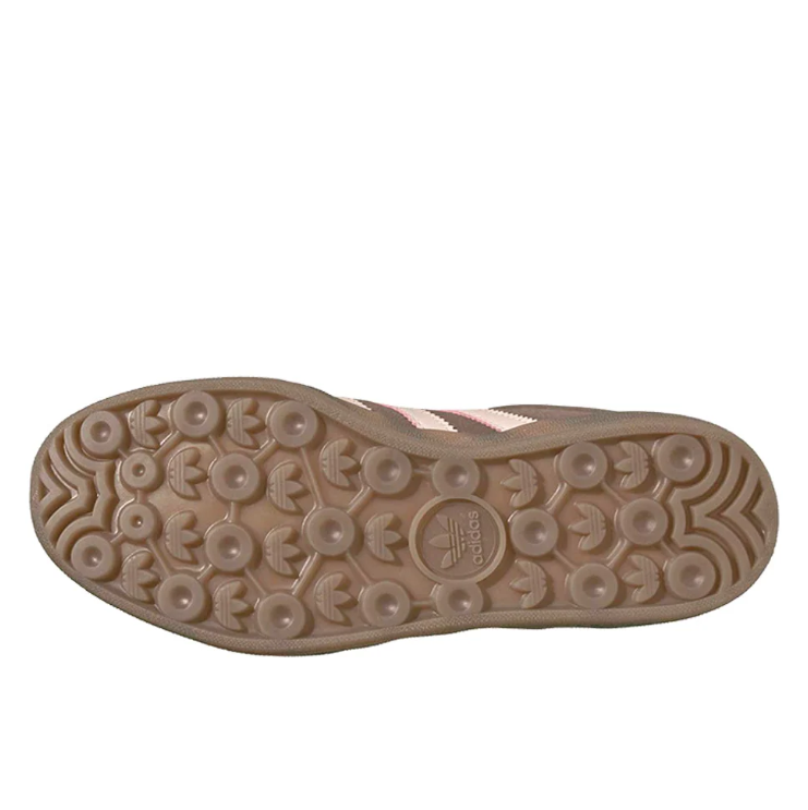 adidas Taupe & Light Pink T-Toe Low-Top Lace-Up Sneakers