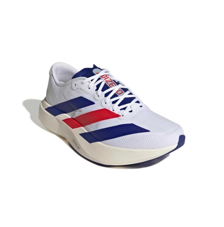 adidas White & Navy Contrast Stripe Low-Top Lace-Up Sneakers