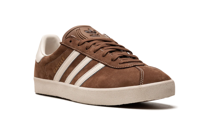 adidas Brown & Cream Contrast-Stitch Low-Top Lace-Up Sneakers