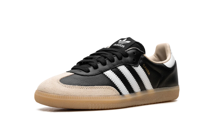 adidas Black & White Cream-Toe Low-Top Lace-Up Sneakers