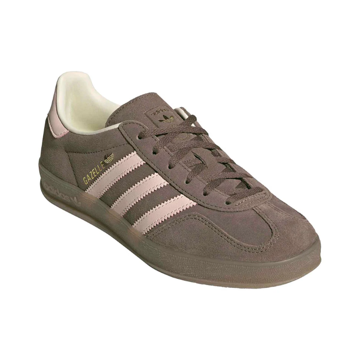 adidas Taupe & Light Pink T-Toe Low-Top Lace-Up Sneakers