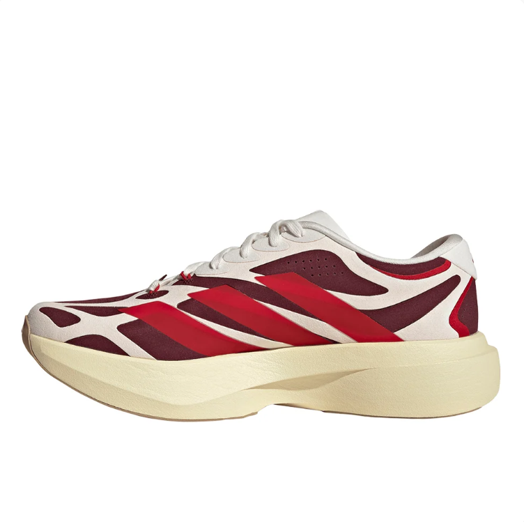 adidas White & Red Layered Low-Top Lace-Up Sneakers