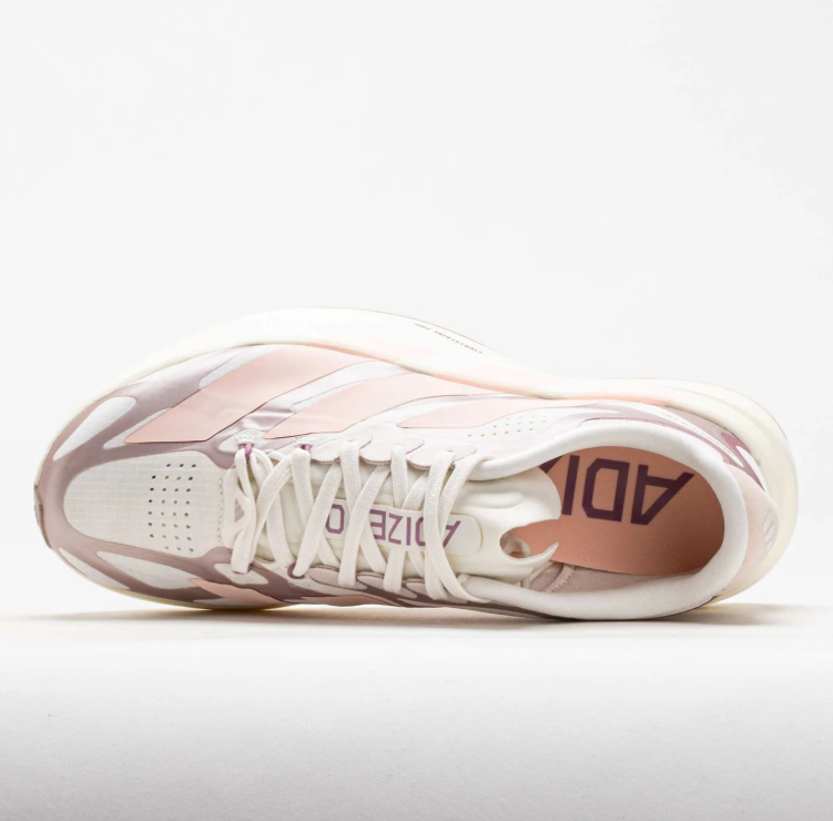 adidas Off-White & Blush Pink Layered Low-Top Lace-Up Sneakers