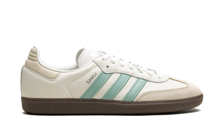 adidas Cream & Mint Green T-Toe Low-Top Lace-Up Sneakers