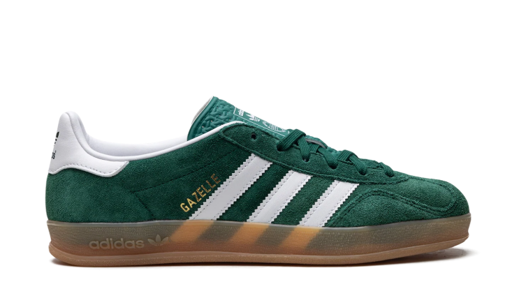 adidas Forest Green & White T-Toe Low-Top Lace-Up Sneakers