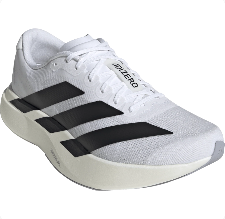 adidas White & Black Mesh Low-Top Lace-Up Sneakers