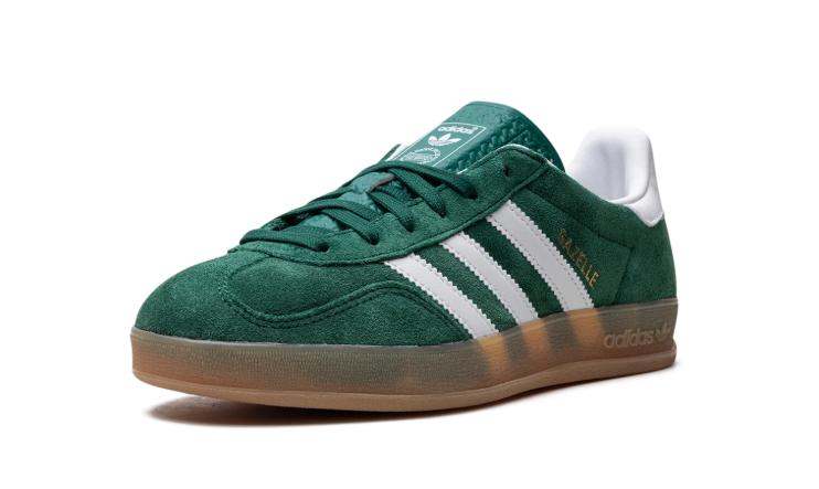 adidas Forest Green & White T-Toe Low-Top Lace-Up Sneakers