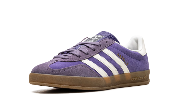 adidas Purple & White T-Toe Low-Top Lace-Up Sneakers