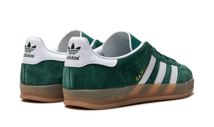 adidas Forest Green & White T-Toe Low-Top Lace-Up Sneakers